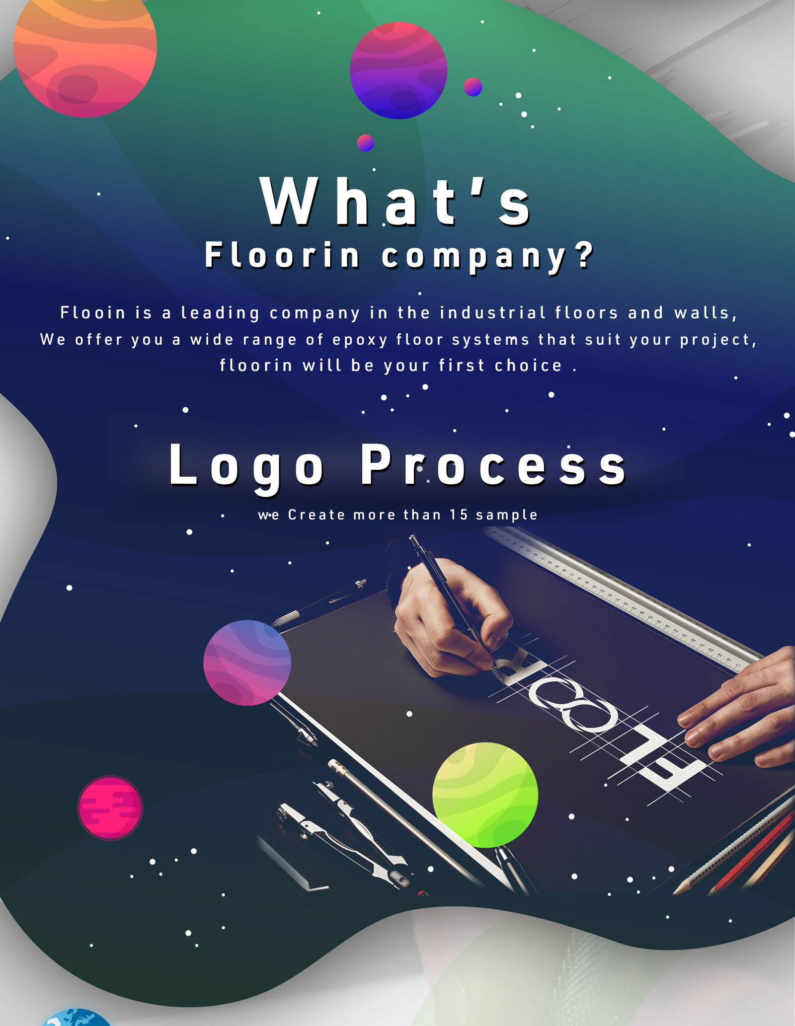 تصميم لوجو شركة ايبوكسي براند Floor IN