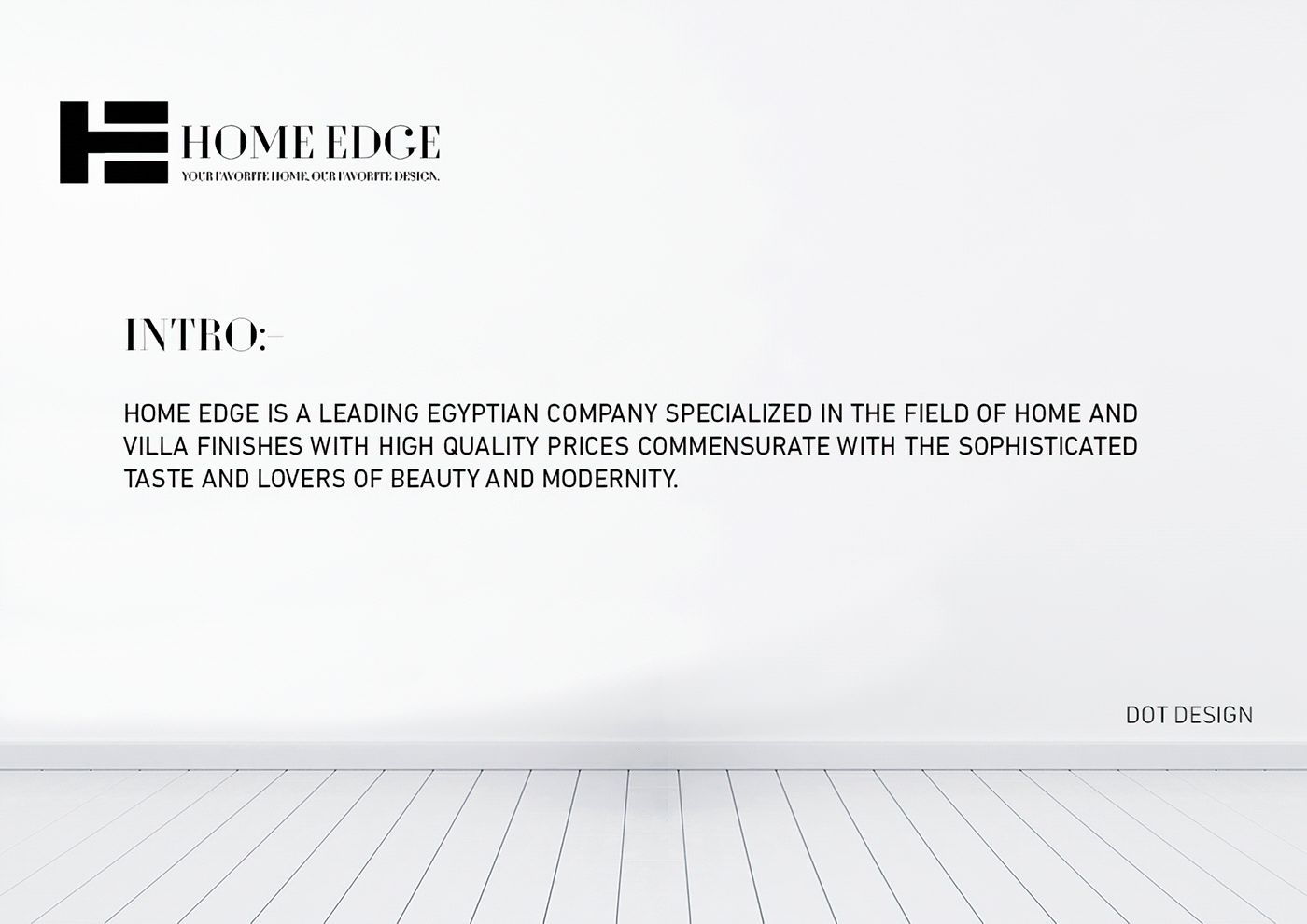 تصميم لوجو شركة تشطيبات "هوم ايدج - Home Edge "