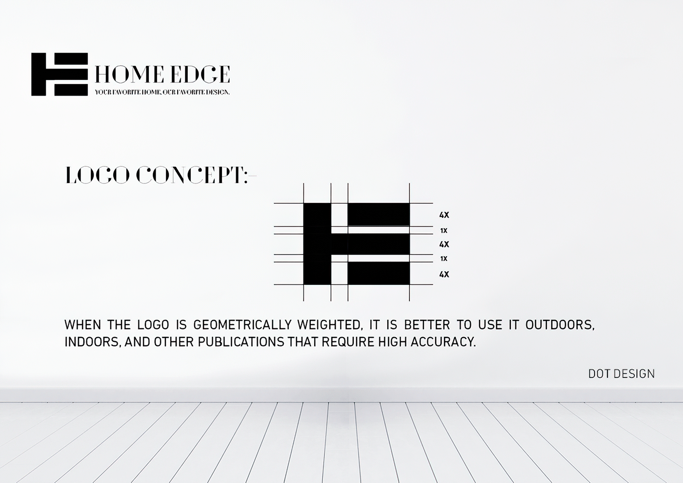 تصميم لوجو شركة تشطيبات "هوم ايدج - Home Edge "