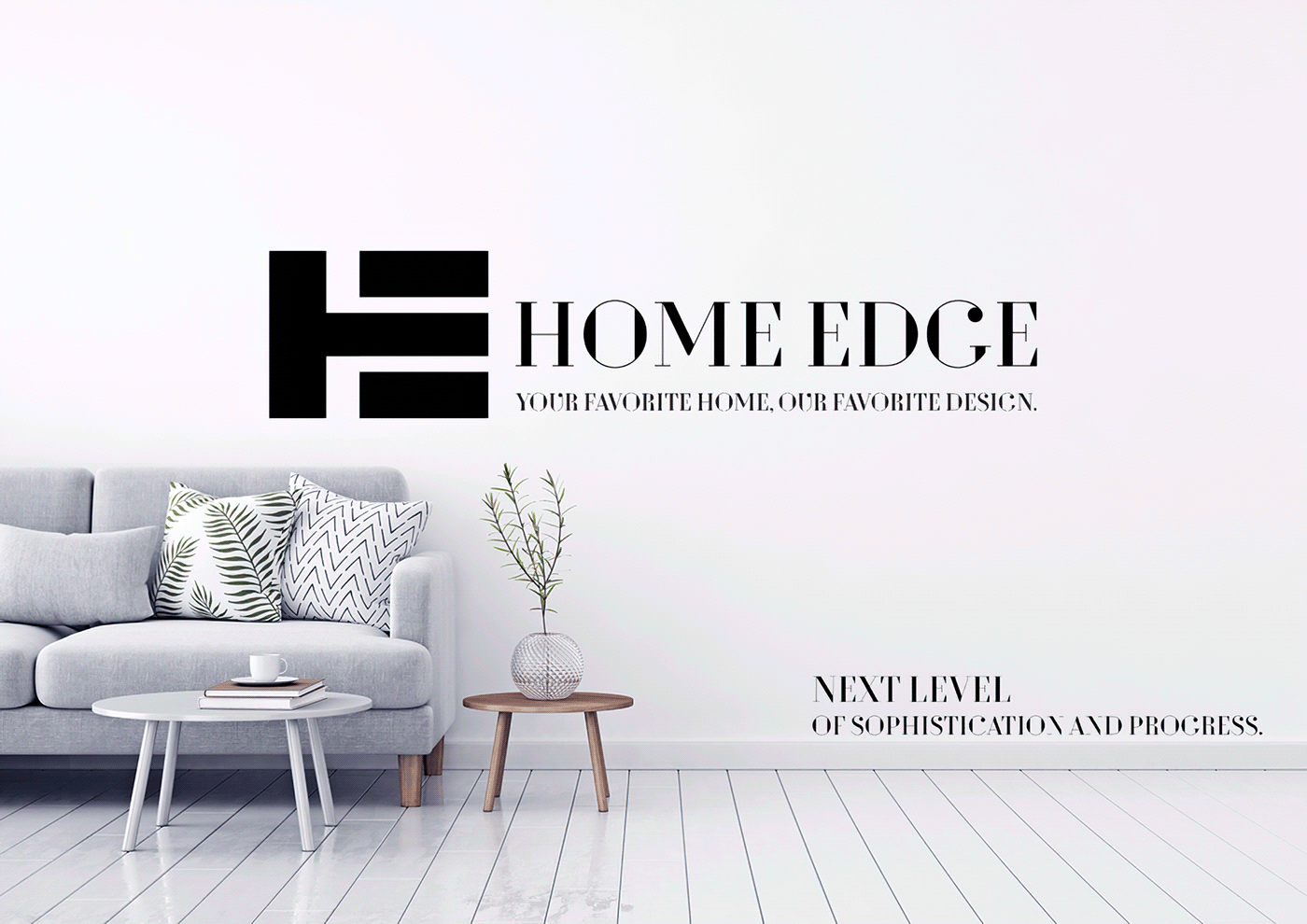 تصميم لوجو شركة تشطيبات "هوم ايدج - Home Edge "