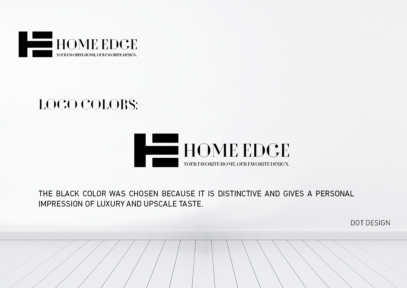 تصميم لوجو شركة تشطيبات "هوم ايدج - Home Edge "