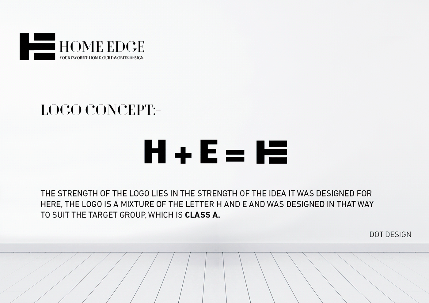 تصميم لوجو شركة تشطيبات "هوم ايدج - Home Edge "