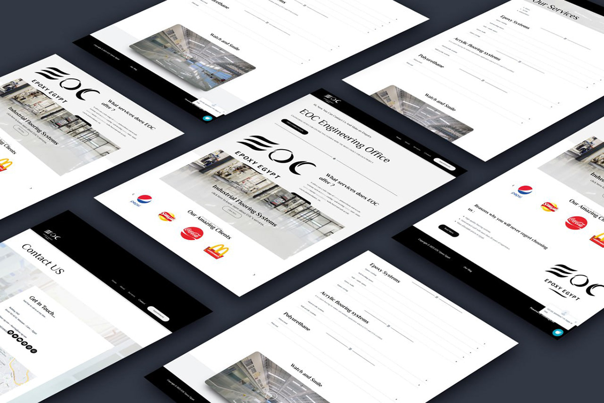 ويب سايت أرضيات الإيبوكسي لشركة EOC