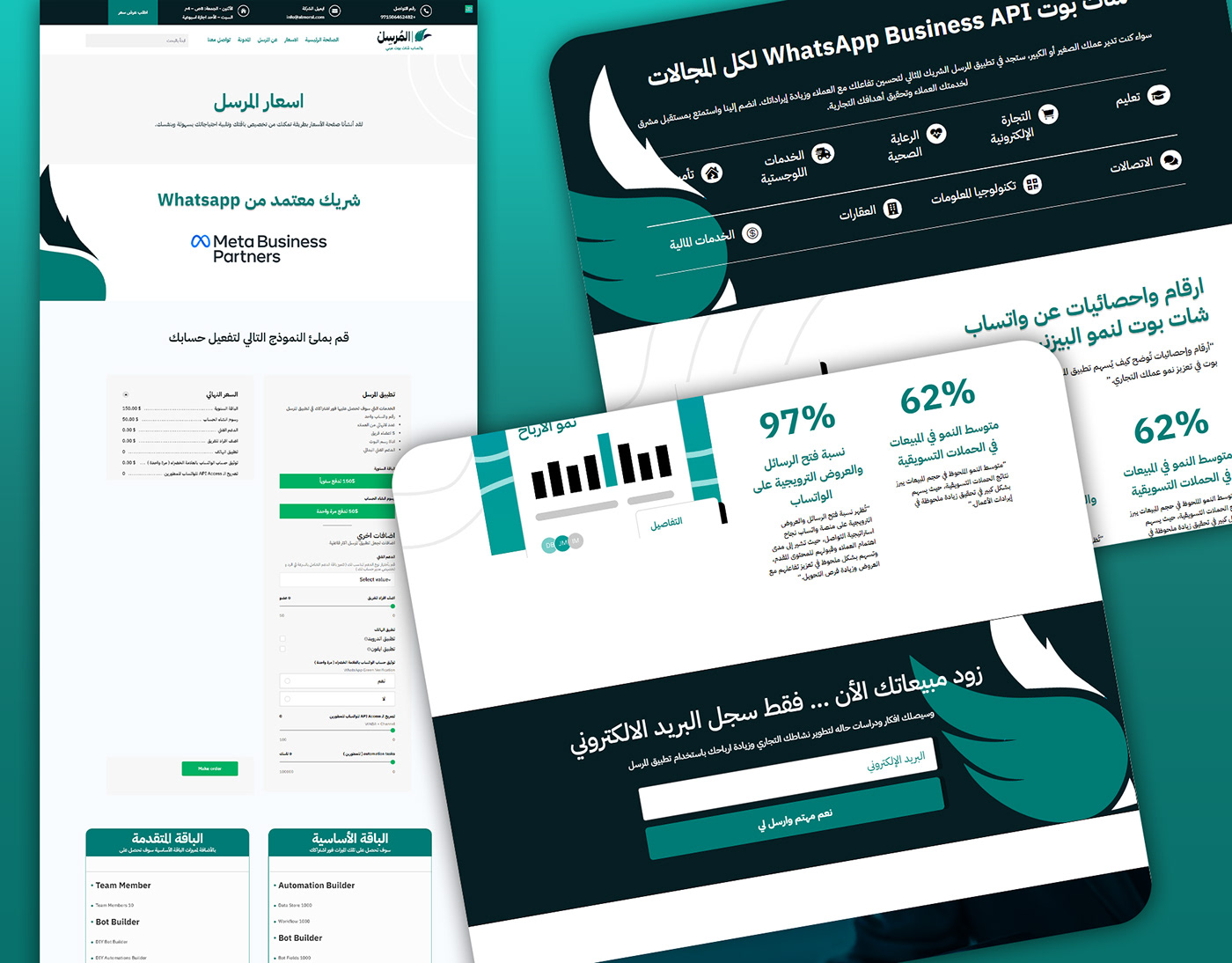 فوائد تصميم موقع شات بوت المرسل