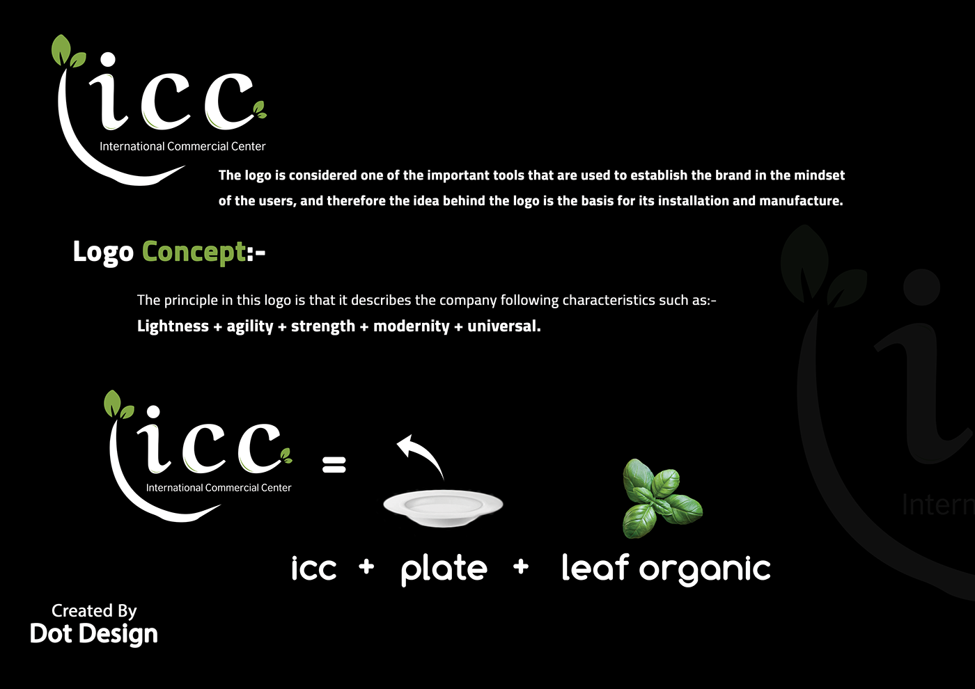ازاى صممنا لوجو شركة اغذية Icc  ؟