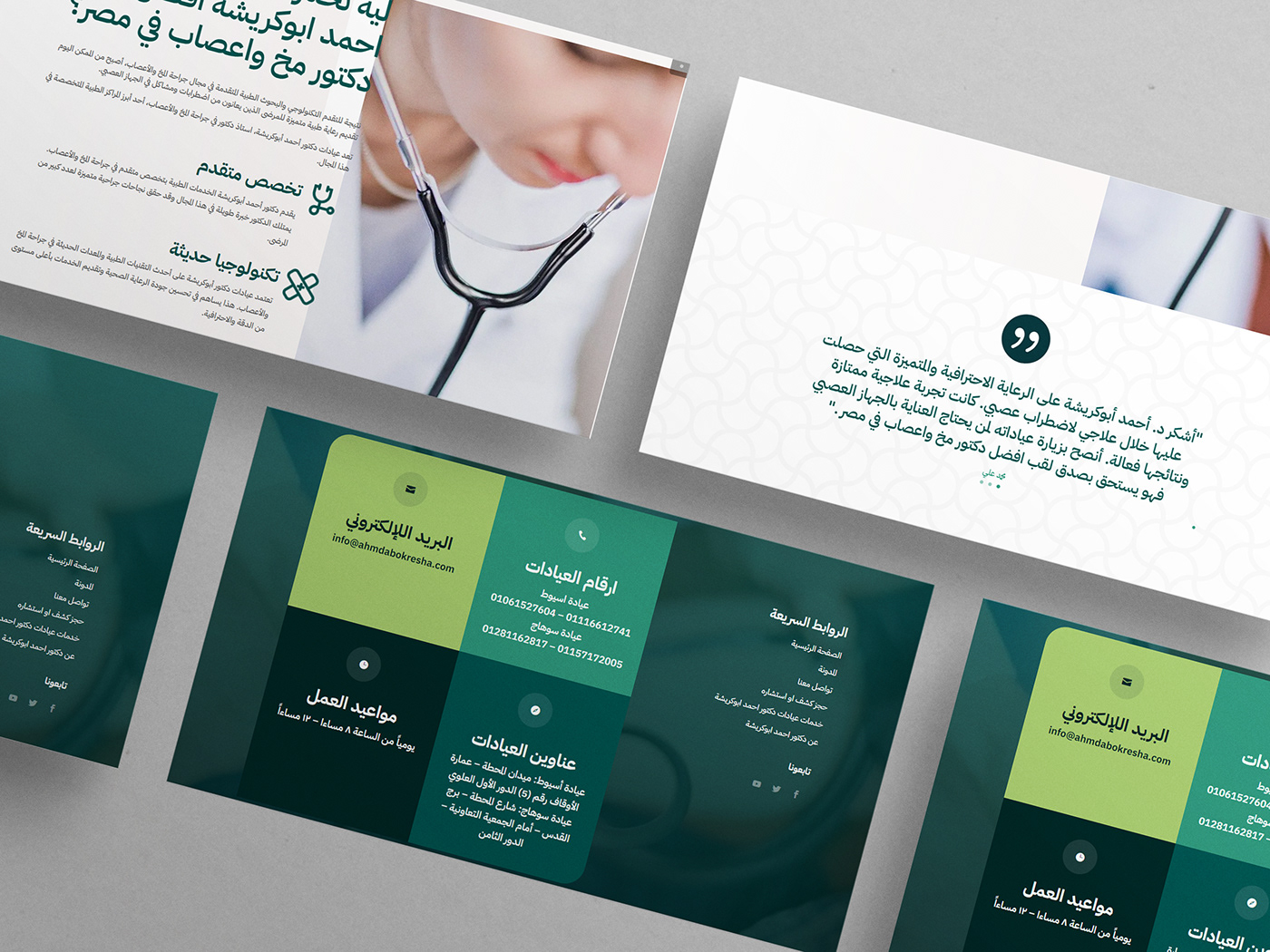 تصميم موقع الدكتور أحمد أبو كريشة يحقق أهدافه