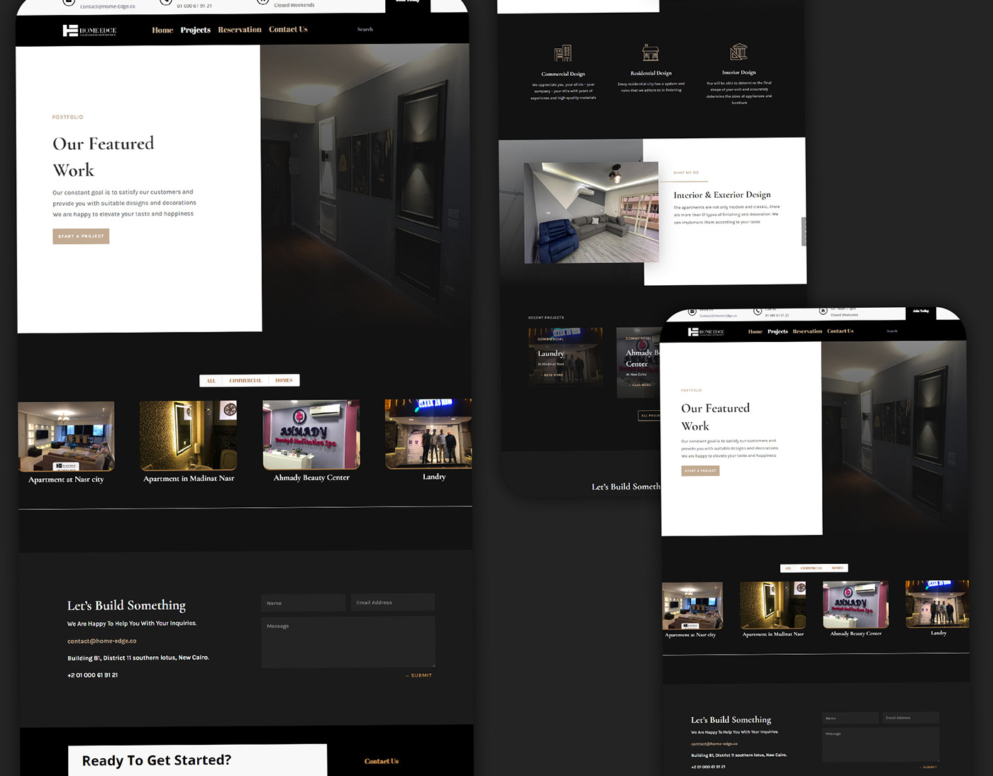 تصميم موقع لشركة تشطيبات هوم أيدج