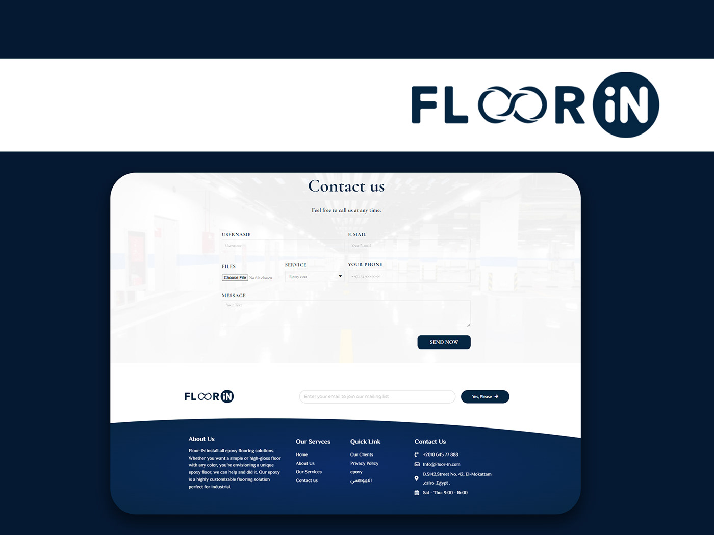 ويب سايت شركة ايبوكسي فلورن – Floor-in