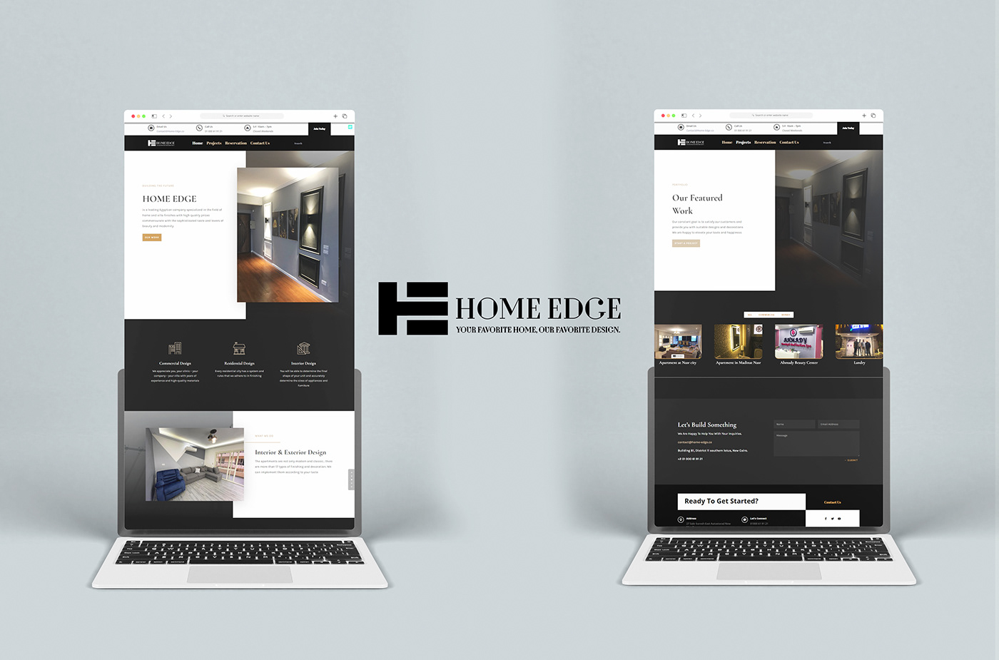 تصميم موقع لشركة تشطيبات هوم أيدج