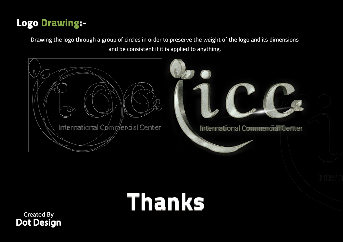 ازاى صممنا لوجو شركة اغذية Icc  ؟