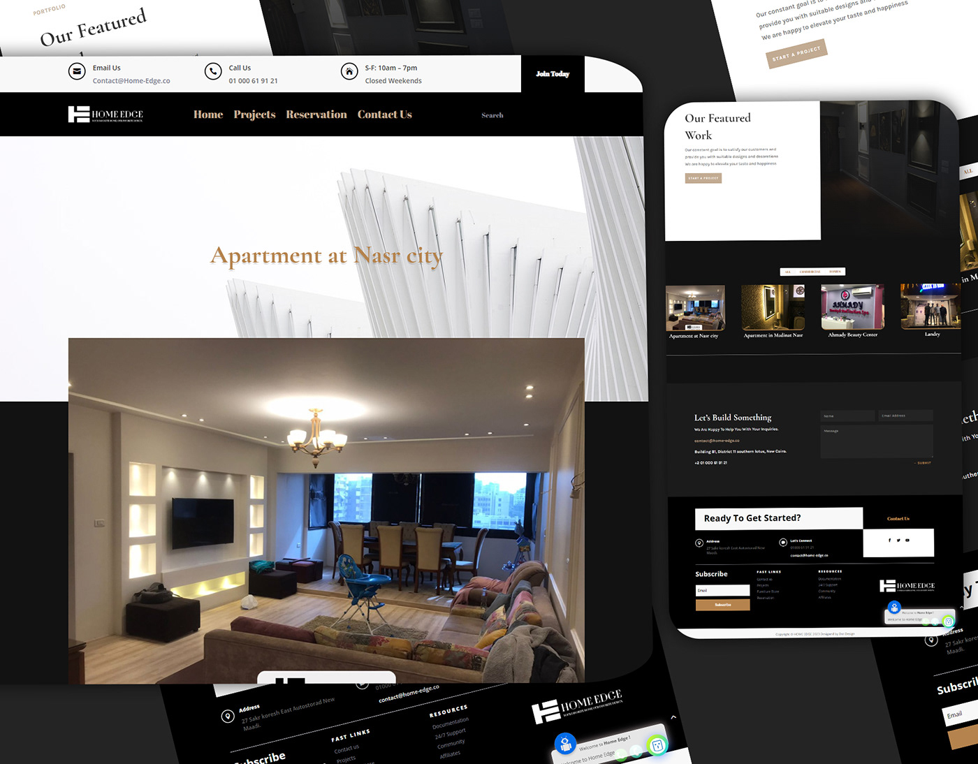 تصميم موقع لشركة تشطيبات هوم أيدج