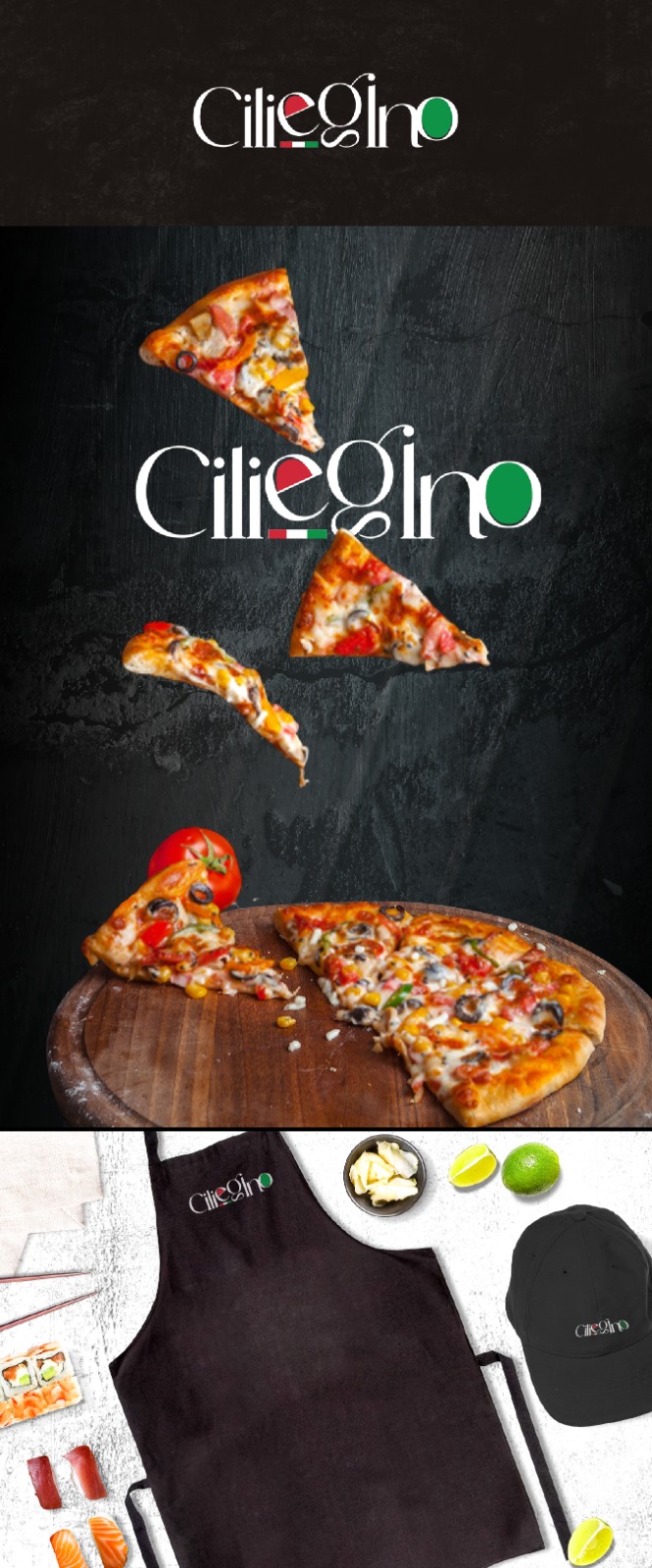 تصميم لوجو مطعم إيطالي Ciliegino Restaurant