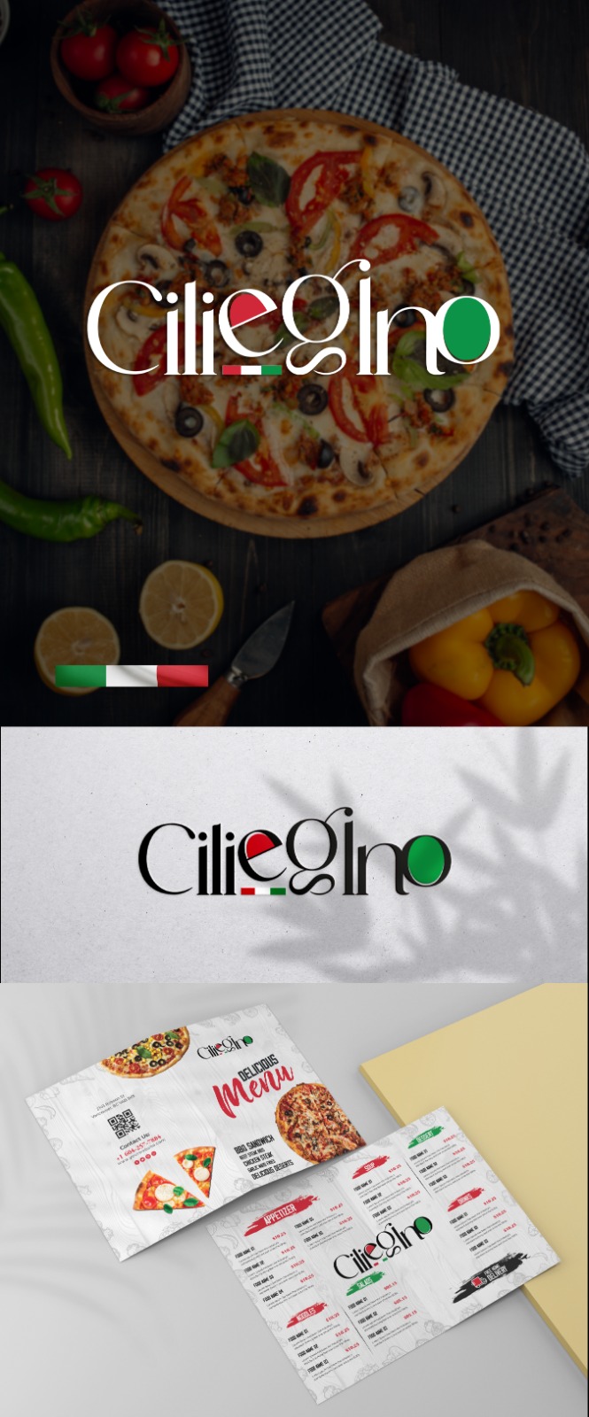 تصميم لوجو مطعم إيطالي Ciliegino Restaurant