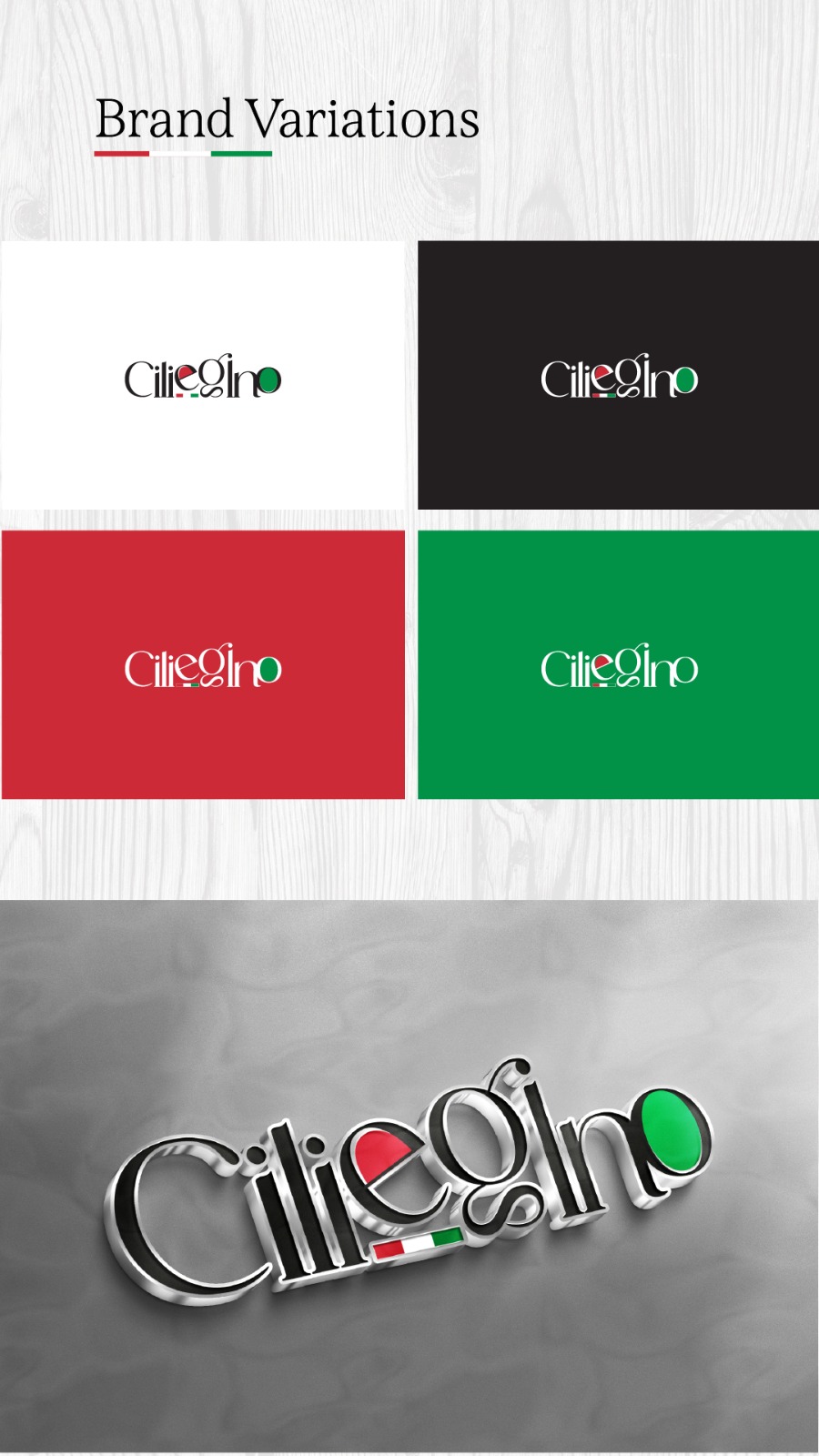 تصميم لوجو مطعم إيطالي Ciliegino Restaurant