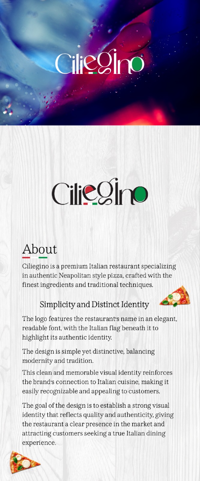 تصميم لوجو مطعم إيطالي Ciliegino Restaurant