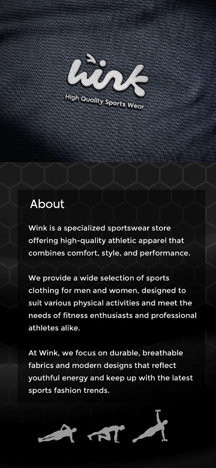 تصميم لوجو ملابس رياضية wink
