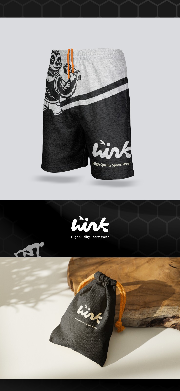 تصميم لوجو ملابس رياضية wink