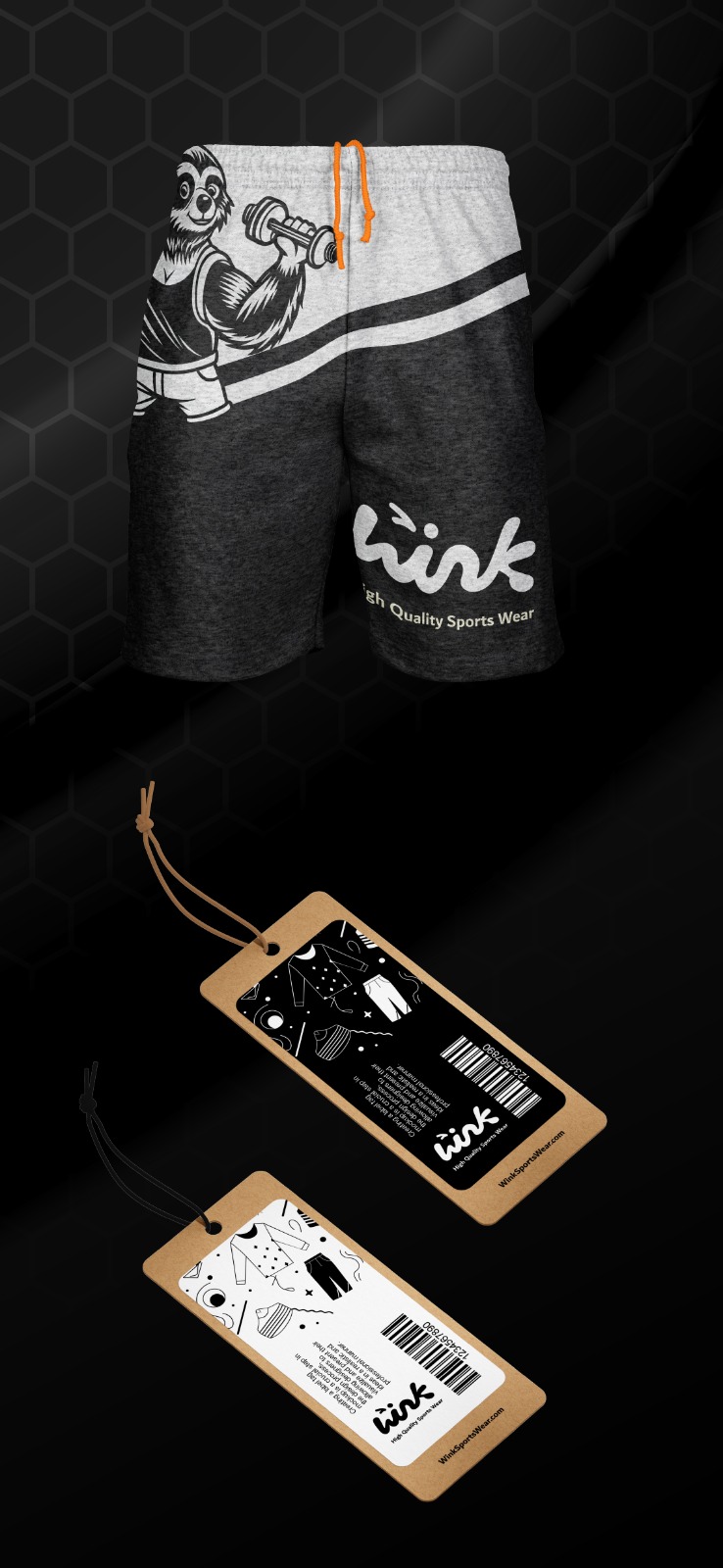 تصميم لوجو ملابس رياضية wink